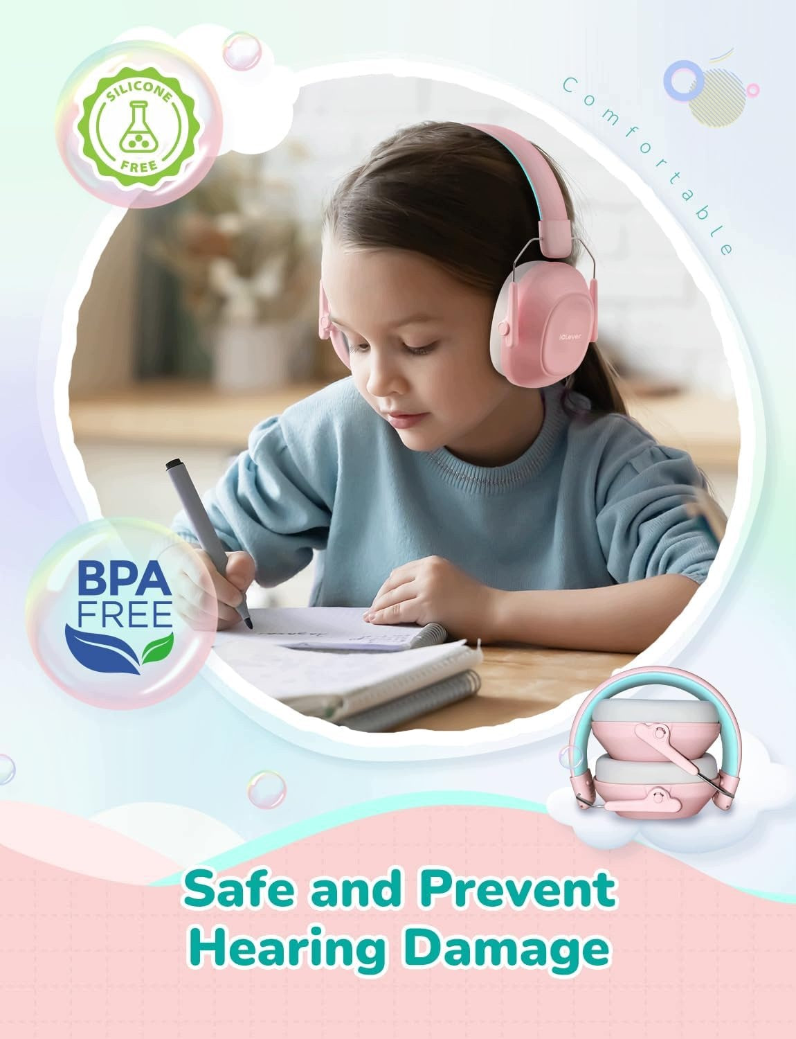 BLUETOOTH NOISE CANCELLING WIRELESS HEADPHONES Model IC-EM01