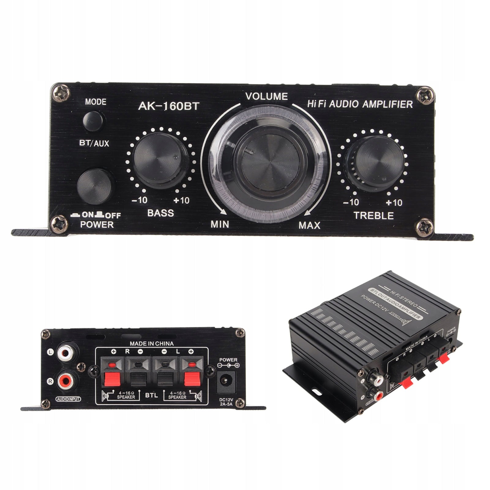 BLUETOOTH POWER AMPLIFIER 5.0 DC12V 20HZ-20KHZ