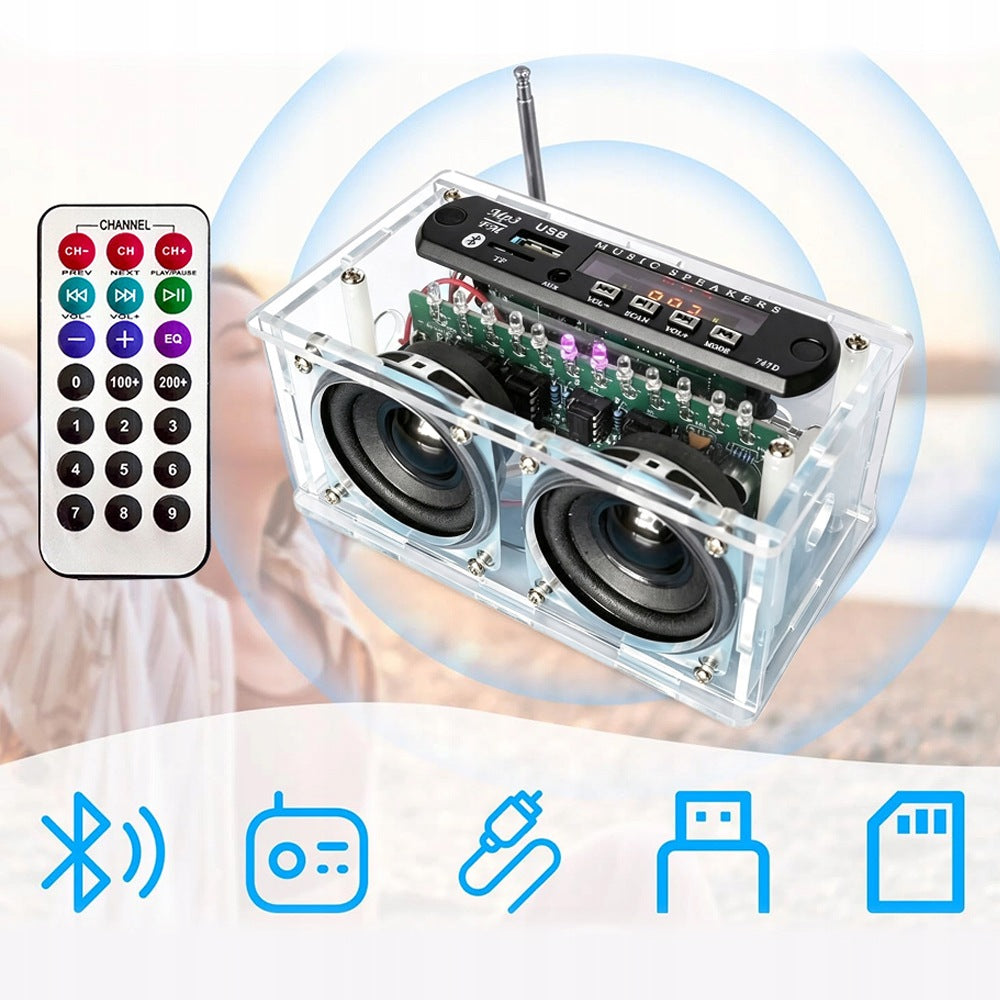 BLUETOOTH POWER SUPPLY KIT FOR SOLDERING ELECTRONICS RADIO FM, SPEAKER Brand no brand