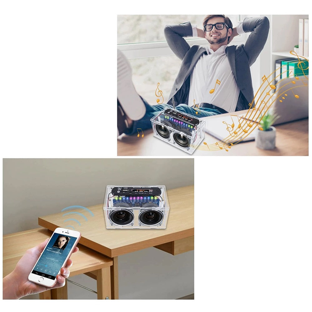 BLUETOOTH POWER SUPPLY KIT FOR SOLDERING ELECTRONICS RADIO FM, USB SPEAKER WITH Packaging status original