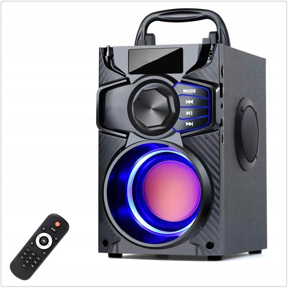 BLUETOOTH SPEAKER 10W PORTABLE WIRELESS BASS STEREO SPEAKER WITH LED RGB