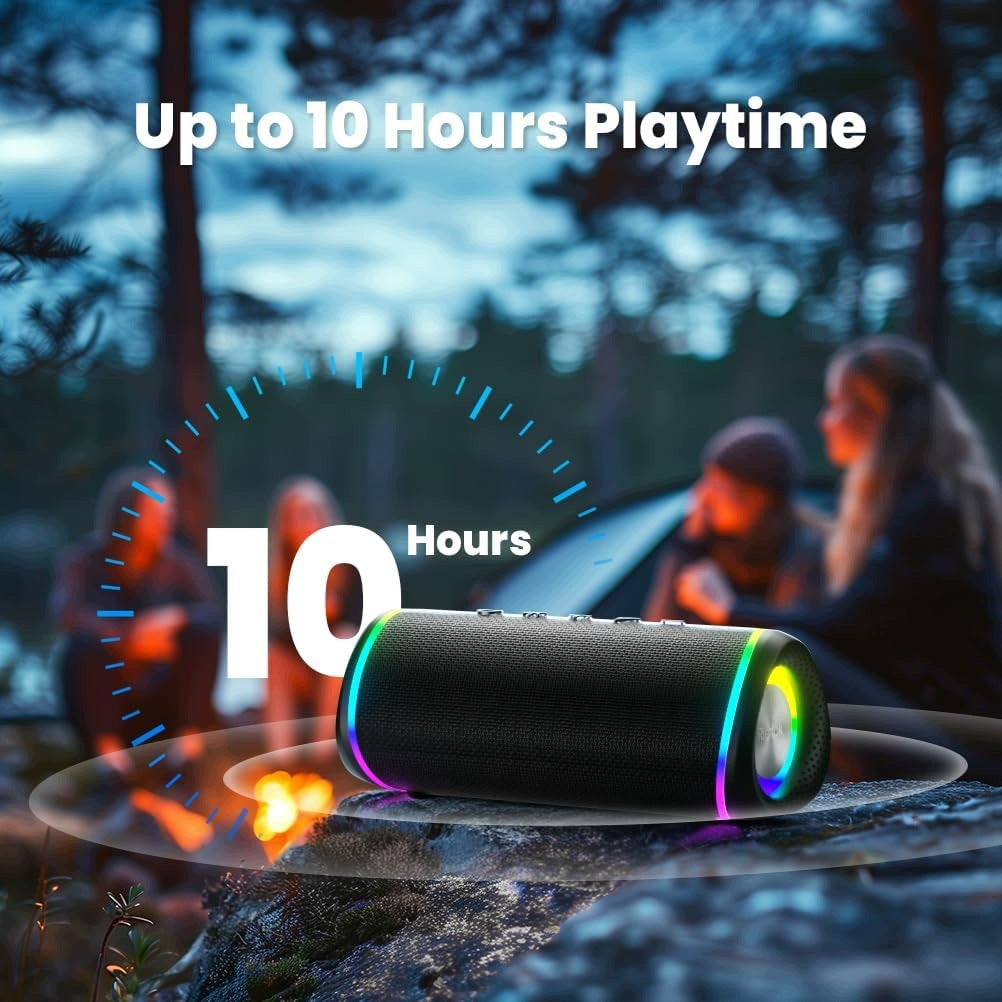 BLUETOOTH SPEAKER 30W RGB LED IPX5 WATERPROOF STEREO BATTERY Model A1