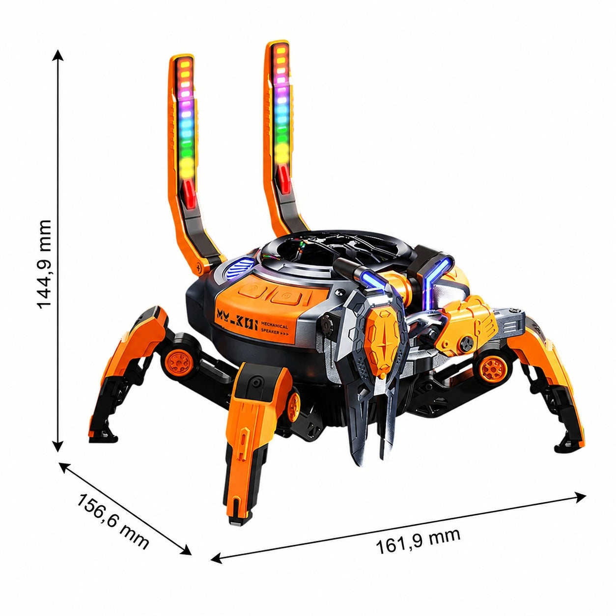 BLUETOOTH SPEAKER 5.0 WIRELESS FOR MP3 PLAYER TWS RGB LED MECHA CRAB Model other