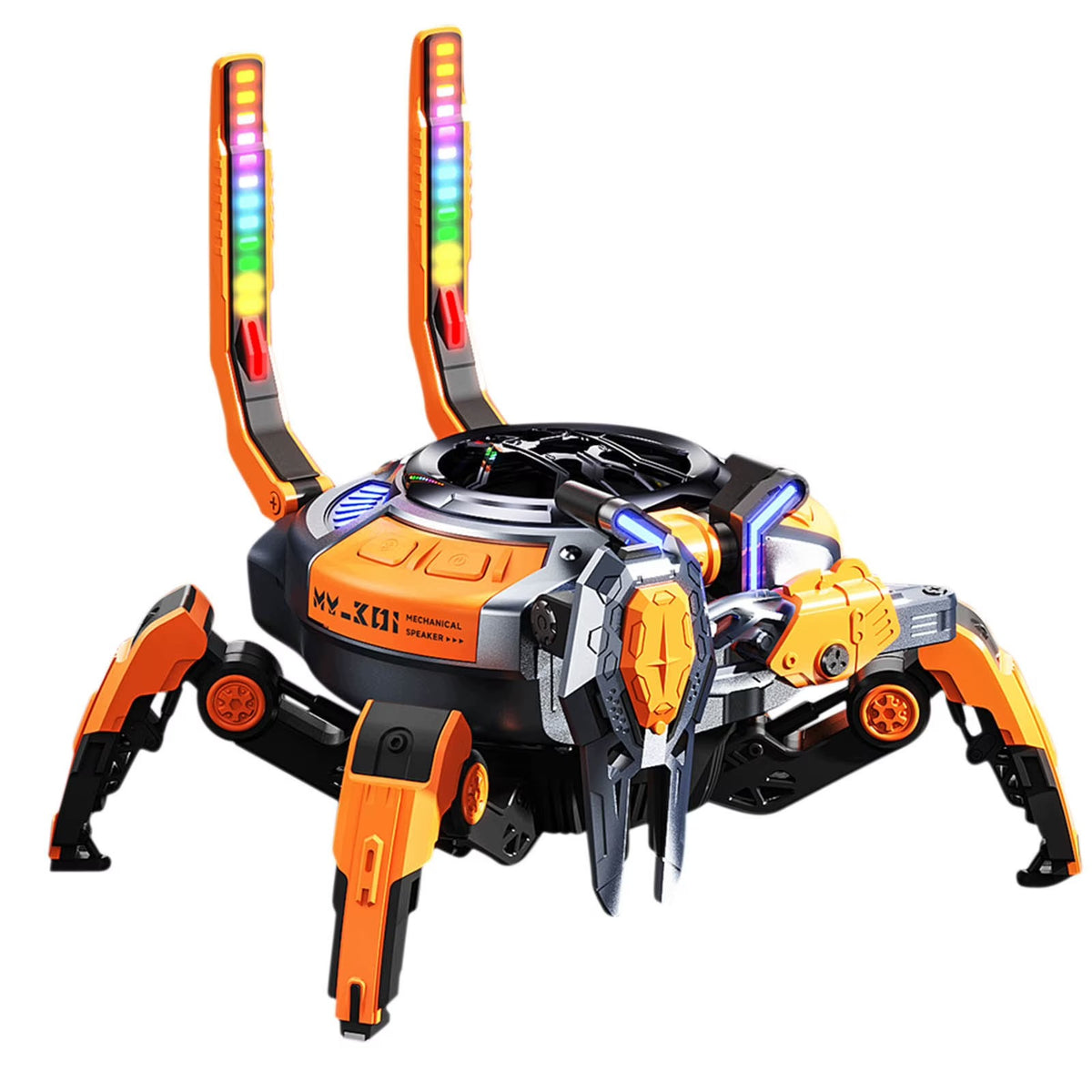 BLUETOOTH SPEAKER 5.0 WIRELESS FOR MP3 PLAYER TWS RGB LED MECHA CRAB Packaging status original