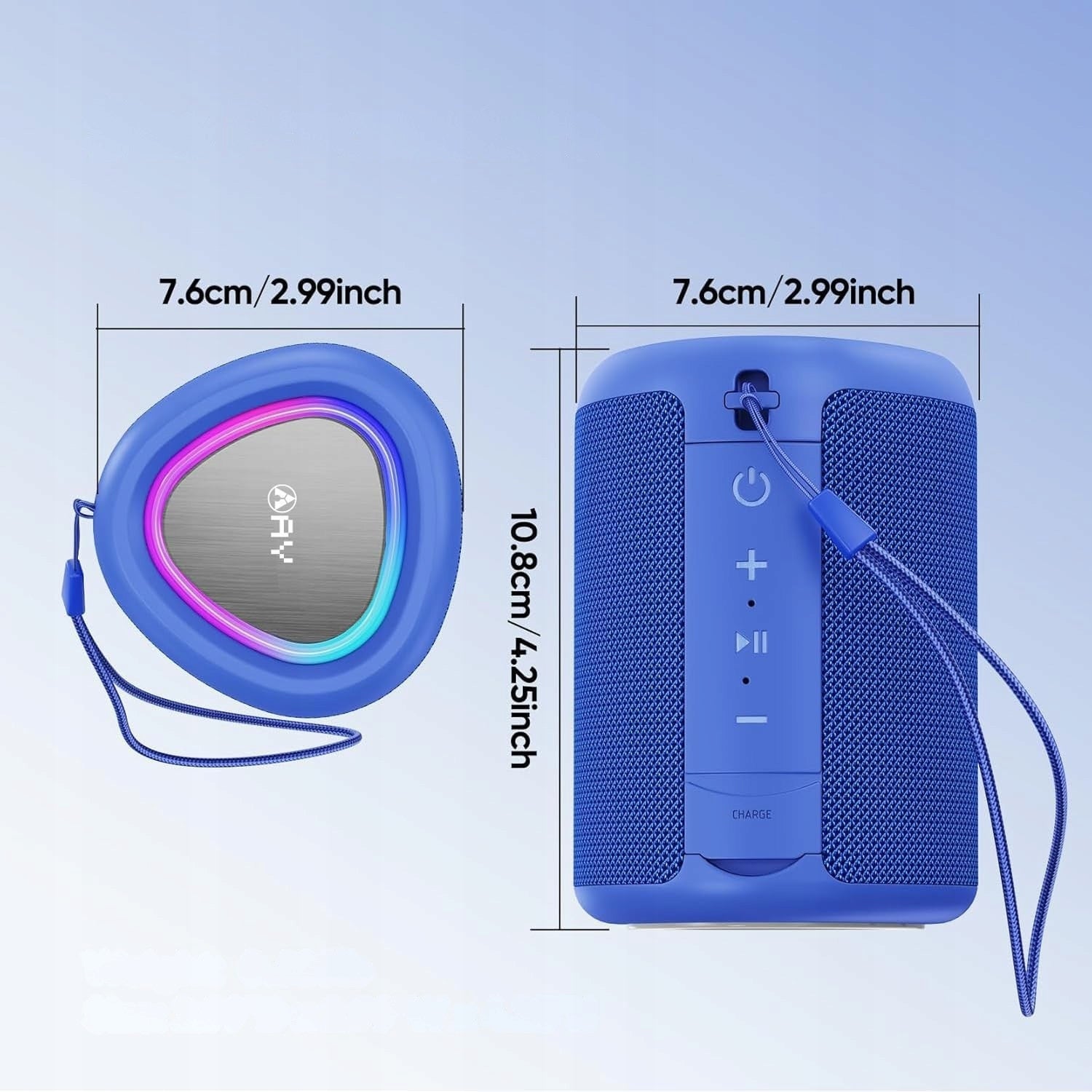 BLUETOOTH SPEAKER 5.3 WATERPROOF IPX5 LED 15W Manufacturer code 6956307477455