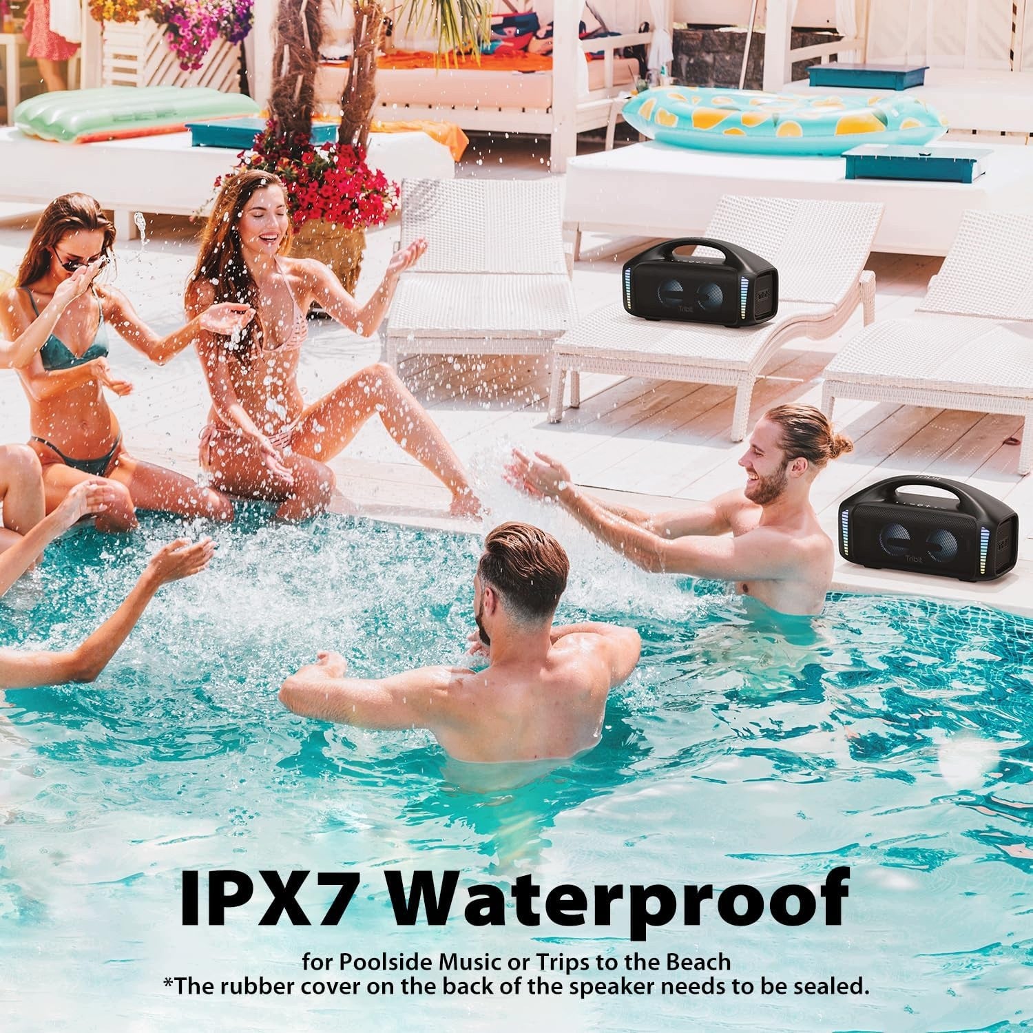 BLUETOOTH SPEAKER 90W STEREO XBass LED WATERPROOF IPX7 30H Brand no brand