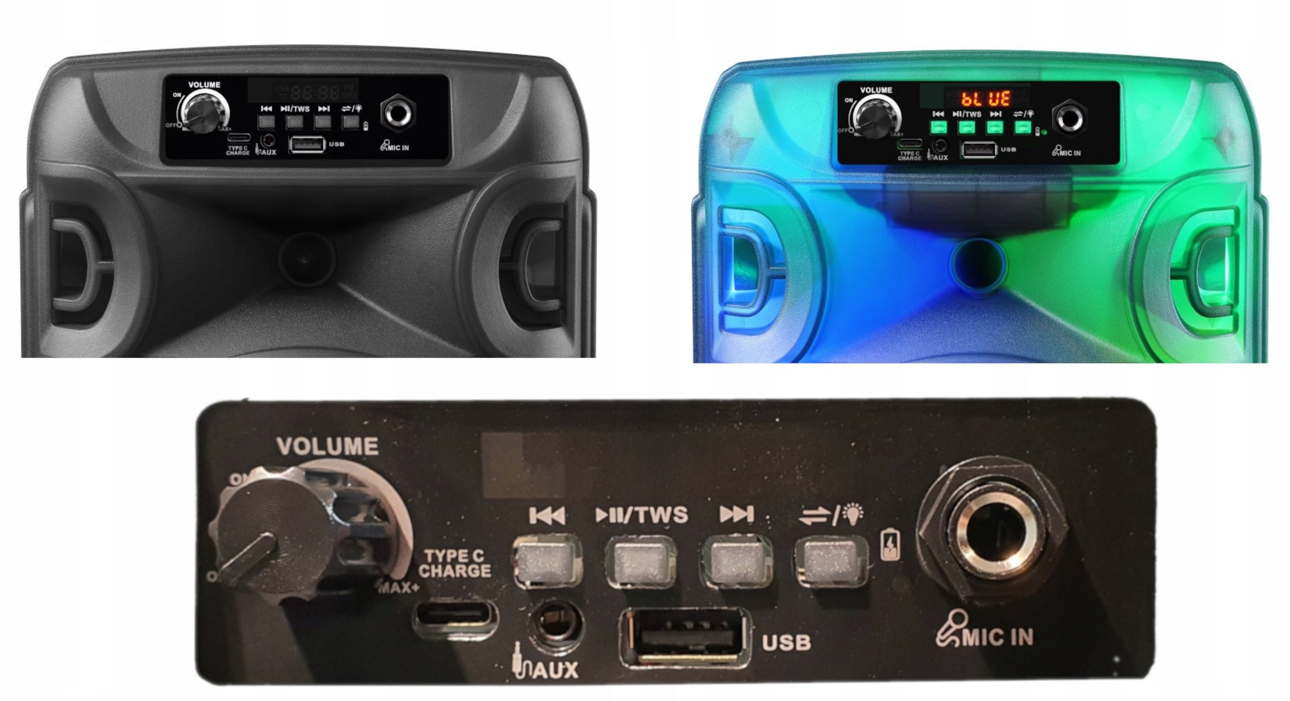 BLUETOOTH SPEAKER BOOMER 12 15W LED/BT/FM/USB/AUX/MIC WIRELESS Packaging status original
