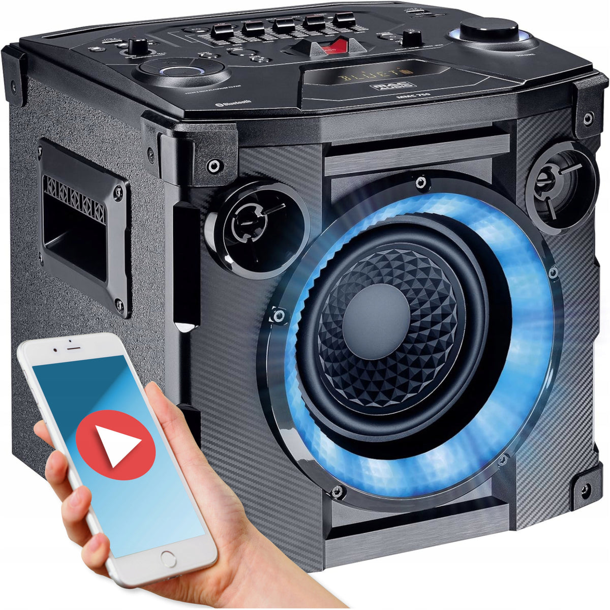 BLUETOOTH SPEAKER For Party Portable KARAOKE LED Column 200W