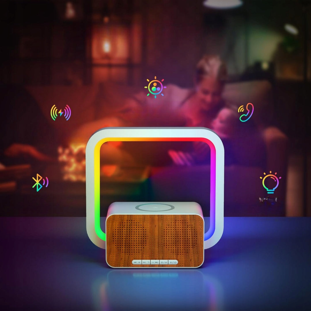 BLUETOOTH SPEAKER GENERIC BT 259 NIGHT LIGHT LED INDUCTION CHARGER 15W Packaging status original