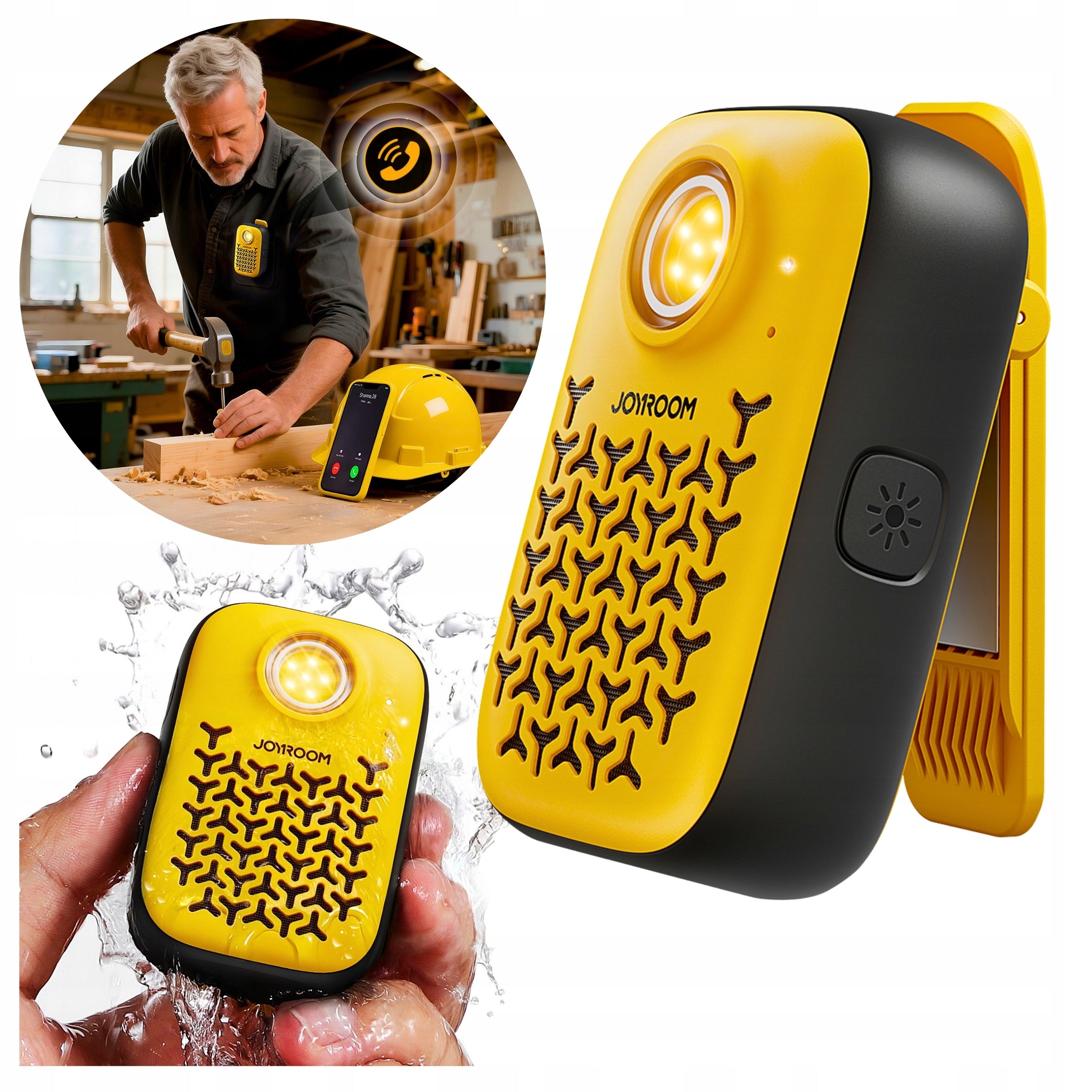 BLUETOOTH SPEAKER PORTABLE BUILT-IN FLASHLIGHT DURABLE WATER AND DUST RESISTANT