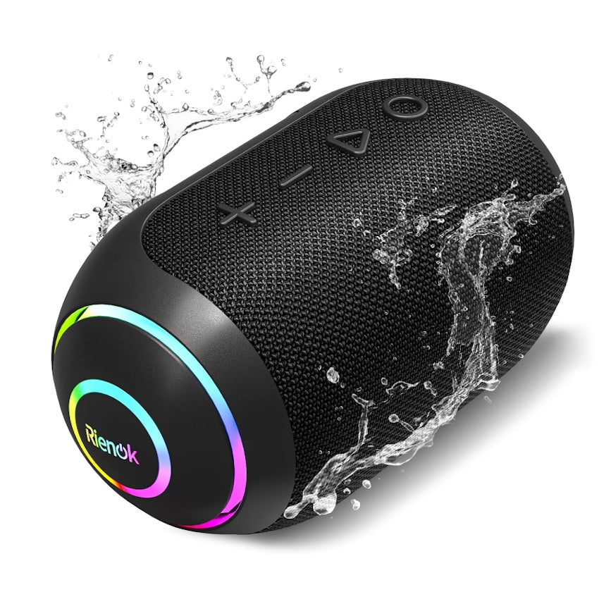 BLUETOOTH SPEAKER PORTABLE RIENOK S4 IPX7 RGB TWS USB-C SD AUX 2400mAh 10h