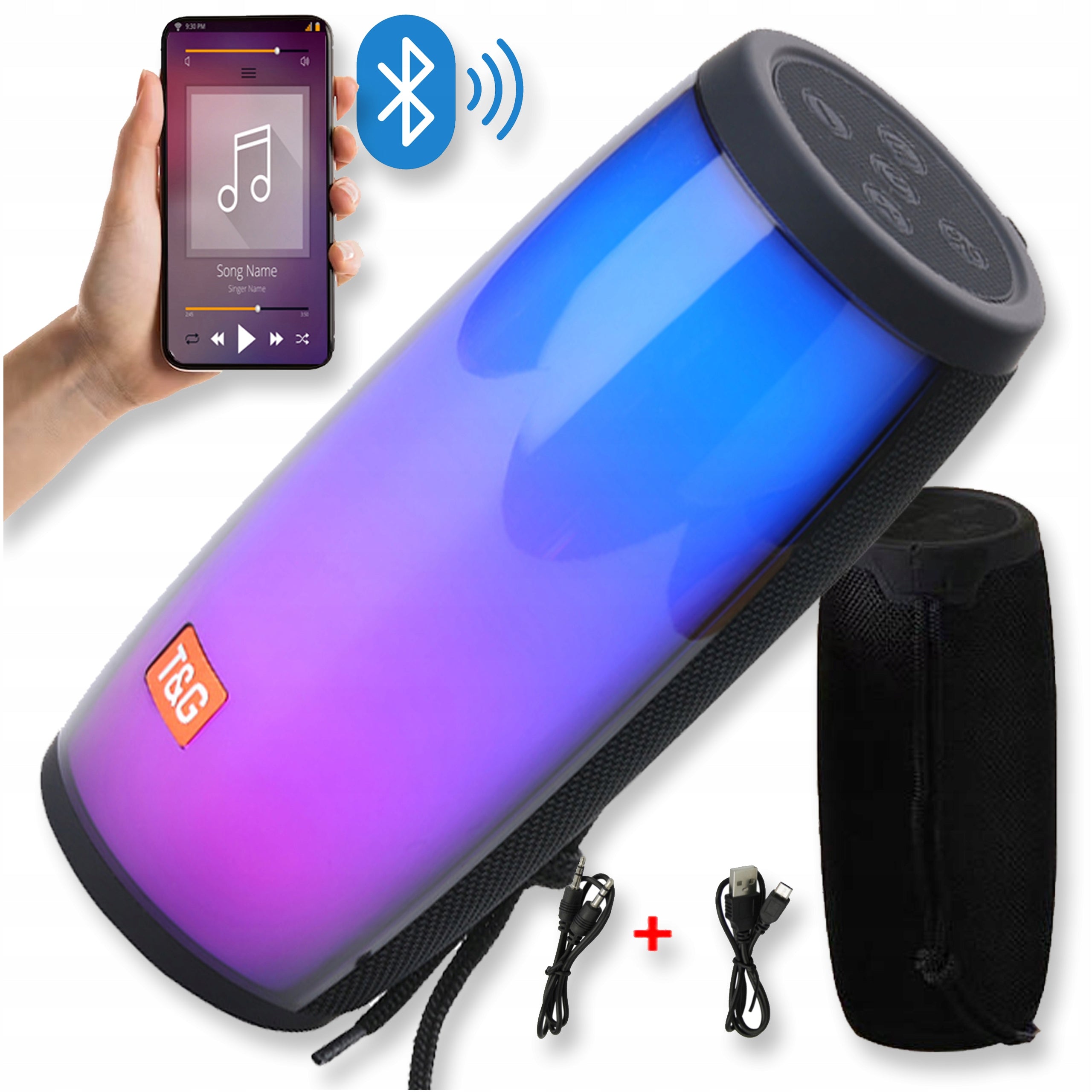 BLUETOOTH SPEAKER PORTABLE WIRELESS AUDIO BLACK USB FM MOBILE RADIO