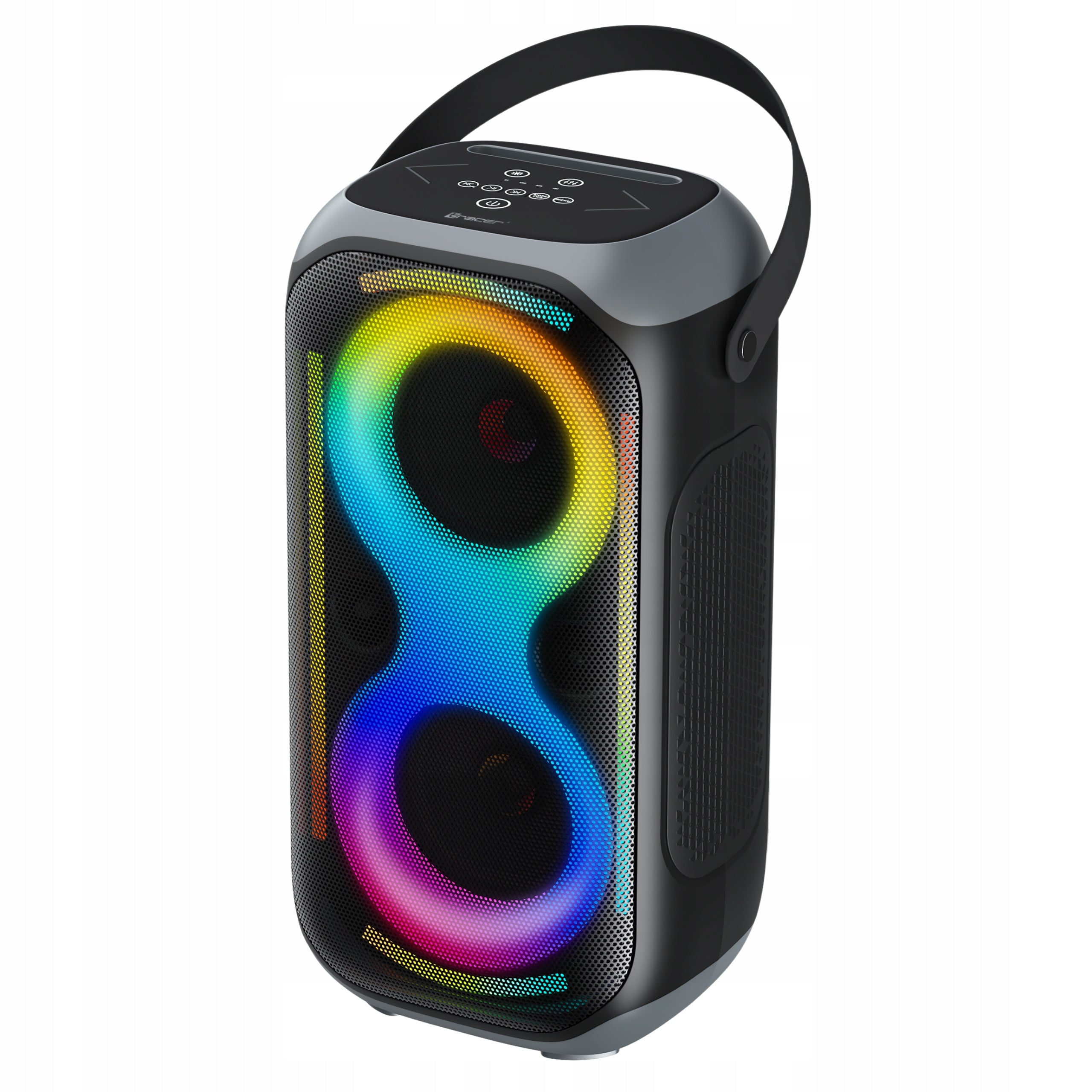BLUETOOTH SPEAKER PORTABLE WIRELESS BOOMBOX USB AUX KARAOKE LED 50W