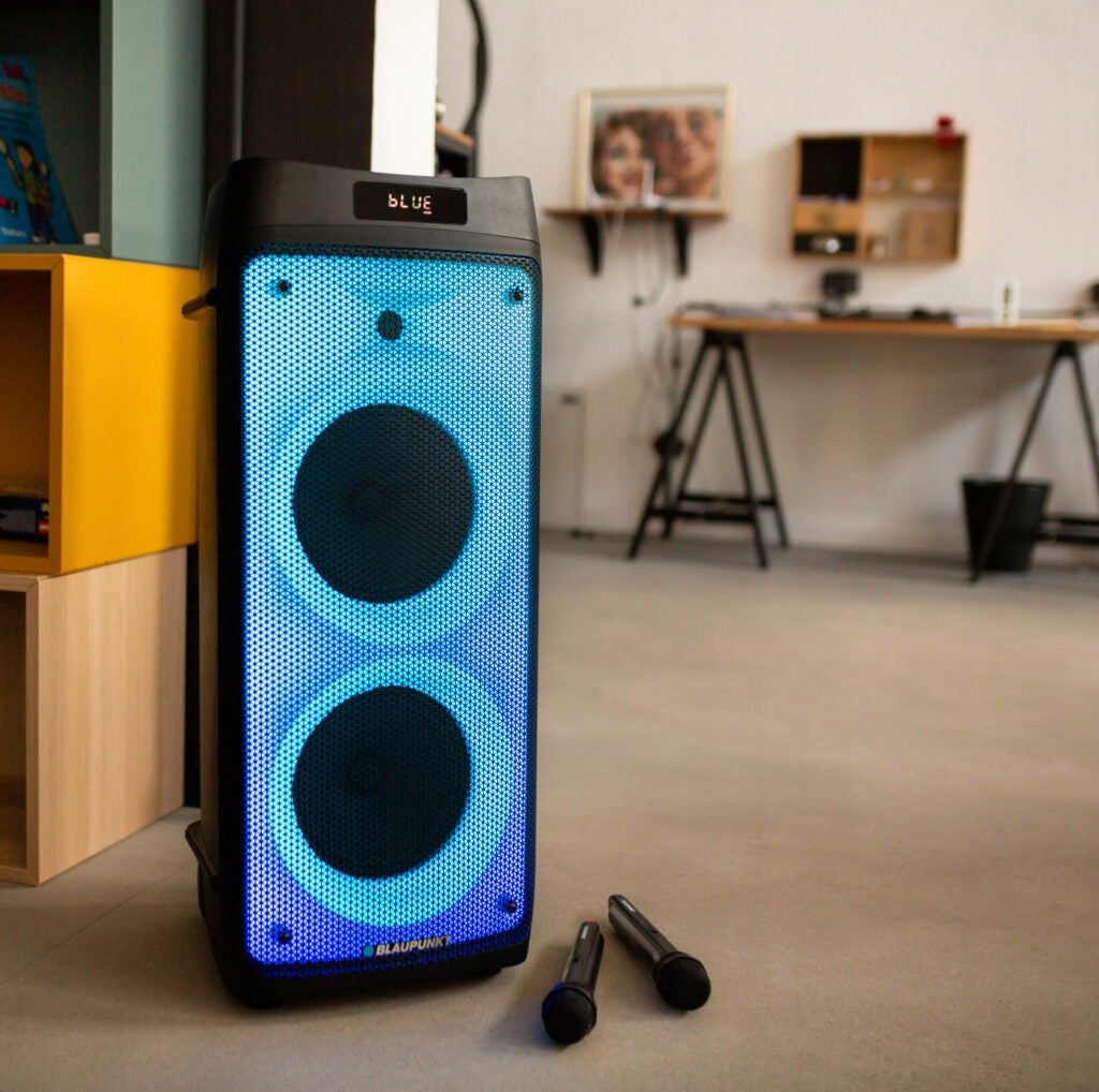 BLUETOOTH SPEAKER PORTABLE WIRELESS LARGE KARAOKE BLAUPUNKT MICROPHONE Manufacturer code PB08DB
