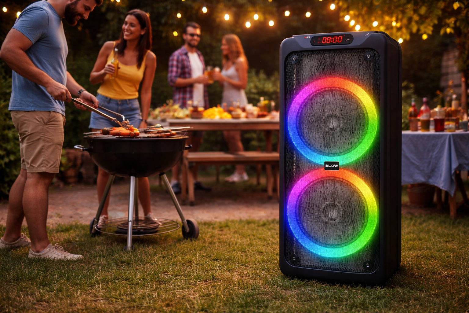 BLUETOOTH SPEAKER PORTABLE WIRELESS LARGE KARAOKE MICROPHONE 280W Manufacturer code 30-394#