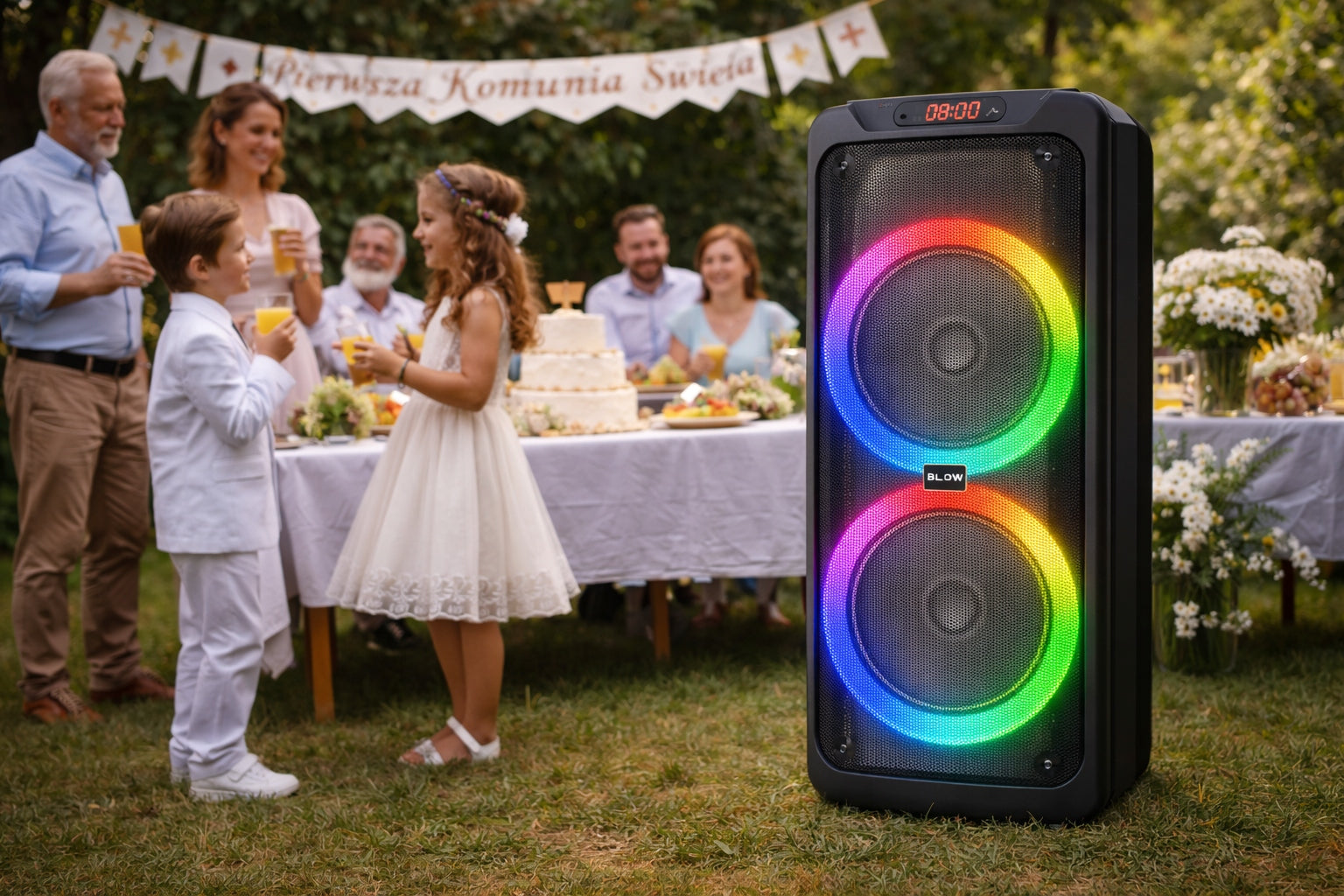 BLUETOOTH SPEAKER PORTABLE WIRELESS LARGE KARAOKE MICROPHONE 280W Packaging status original