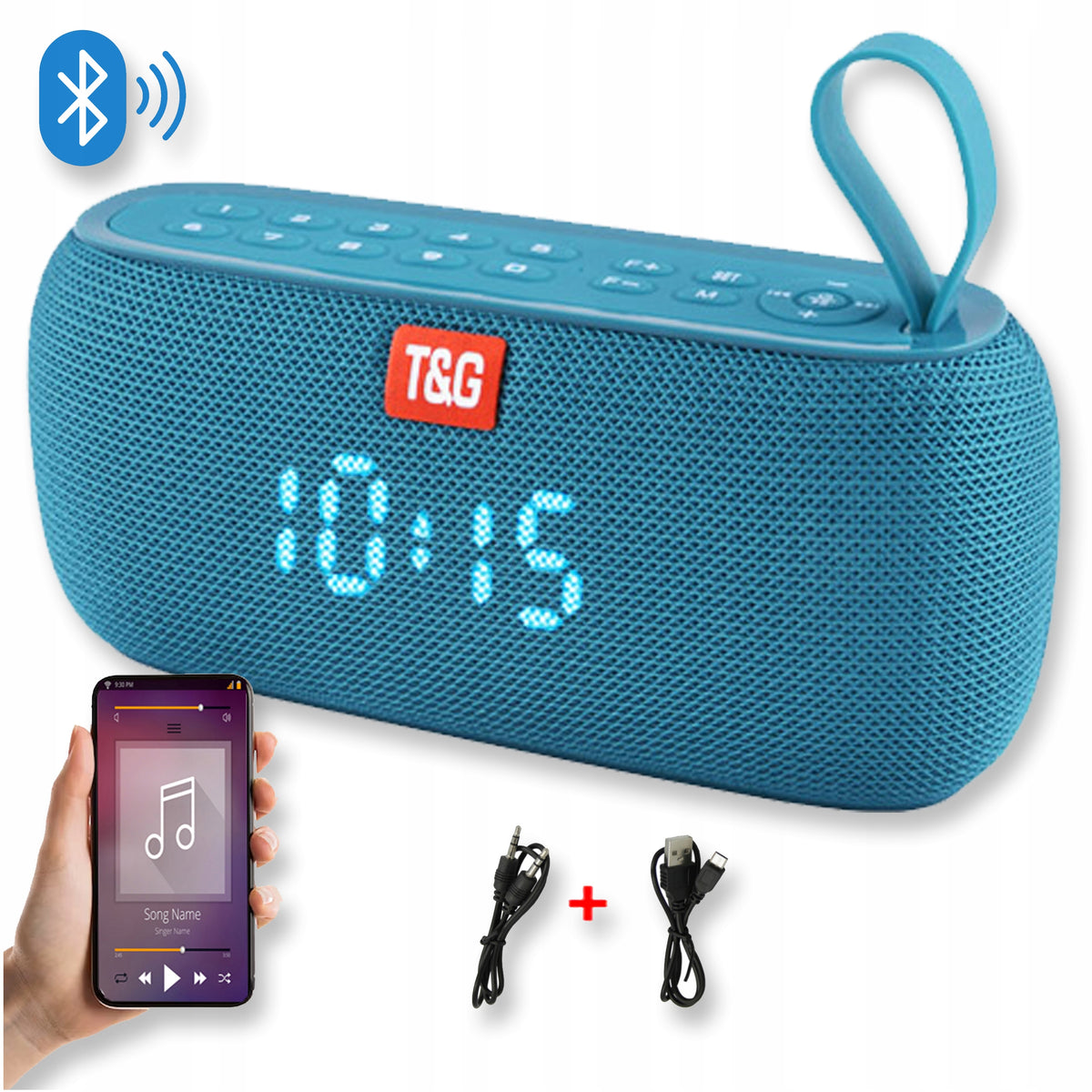 BLUETOOTH SPEAKER PORTABLE WIRELESS USB MOBILE AUDIO MICROPHONE FM AUX