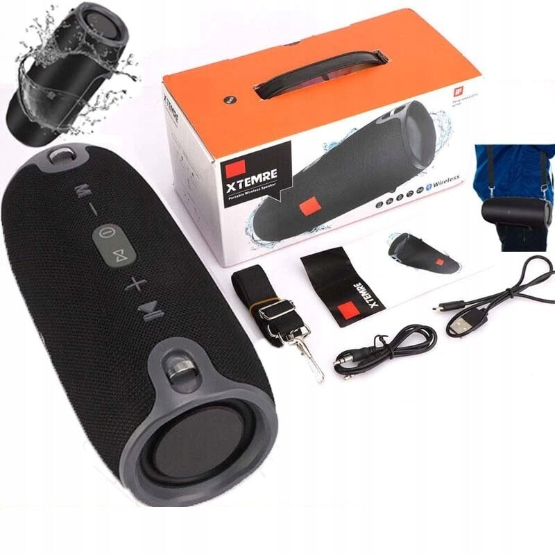 BLUETOOTH SPEAKER PORTABLE WIRELESS WATERPROOF STRONG BASS AUX USB SD