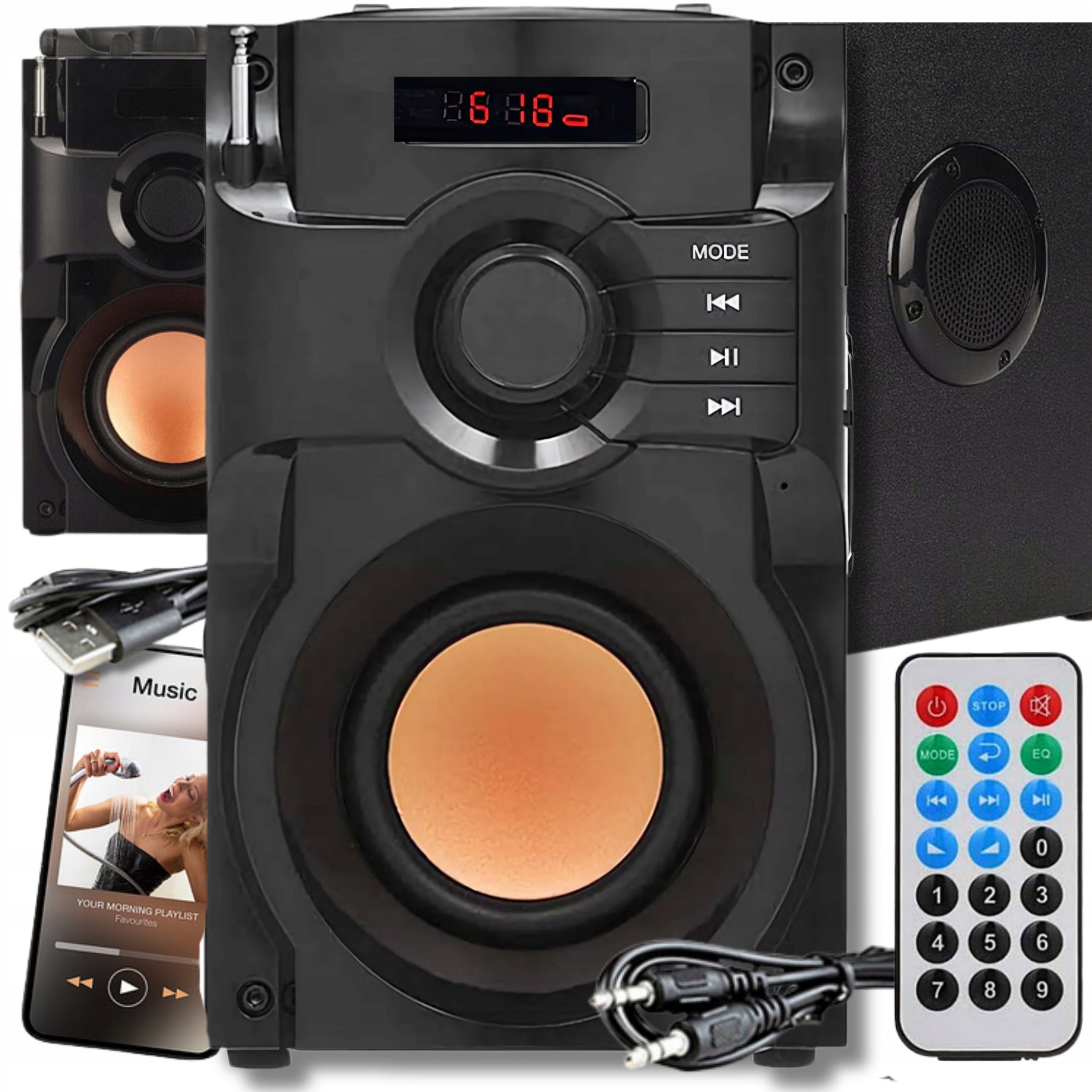 BLUETOOTH SPEAKER Portable FM RADIO WIRELESS USB AUX Tower A11 +PILOT Manufacturer code 06367