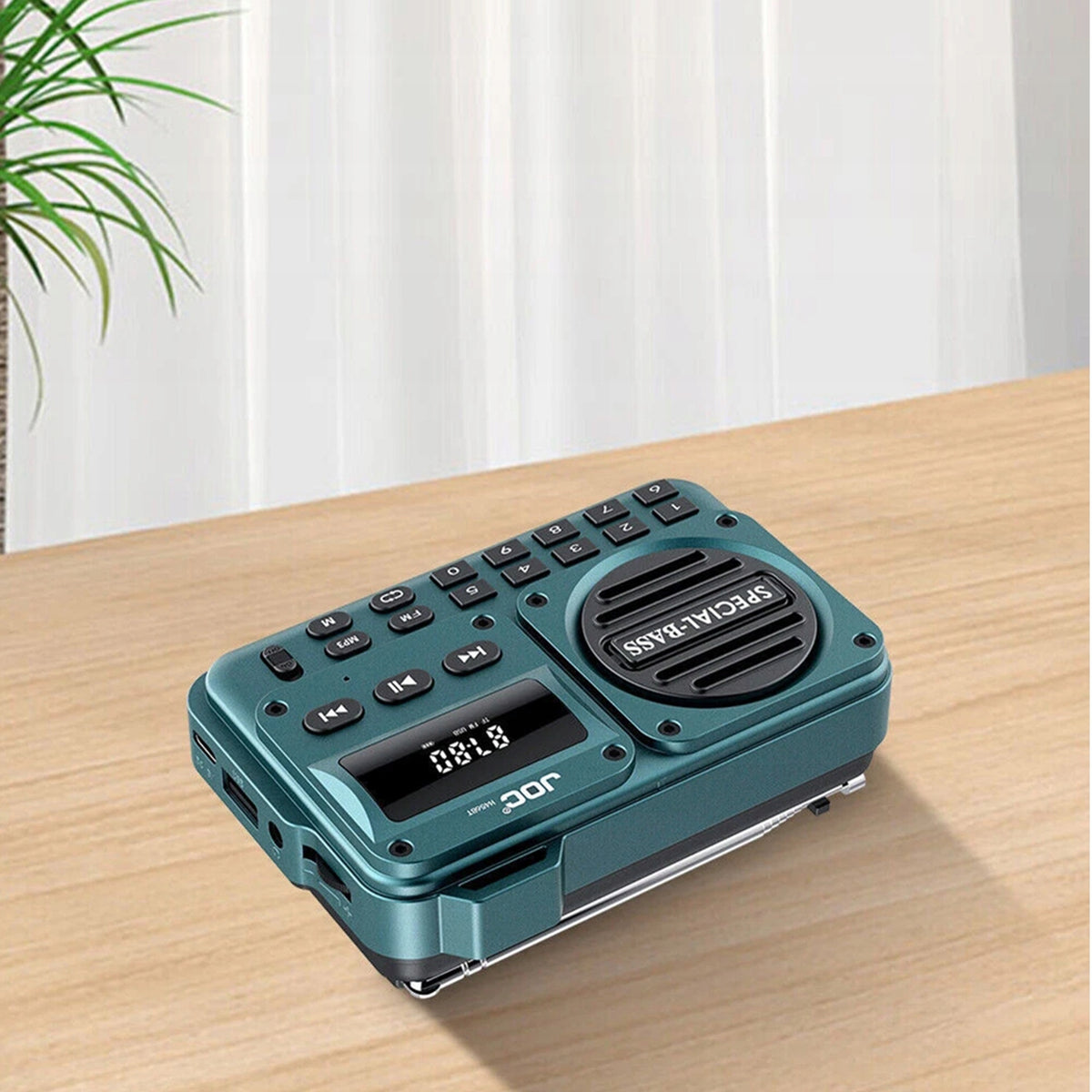 BLUETOOTH SPEAKER RADIO FM WITH USB-C CHARGING 800MAH PORTABLE BATTERY Brand Bedee