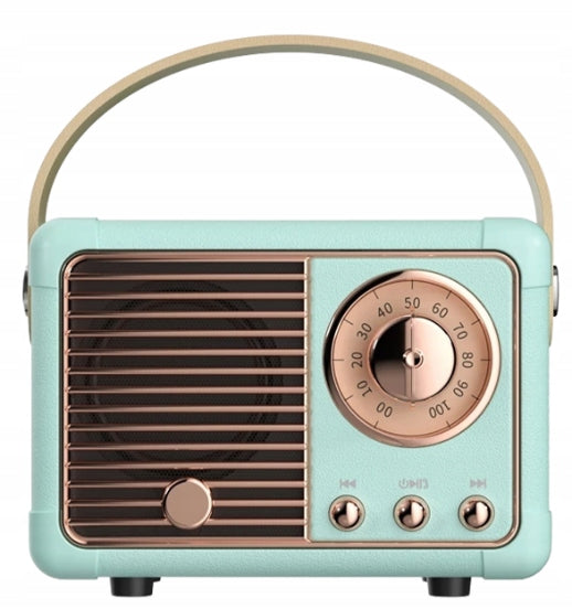BLUETOOTH SPEAKER RADIO RETRO GIFT BLUE