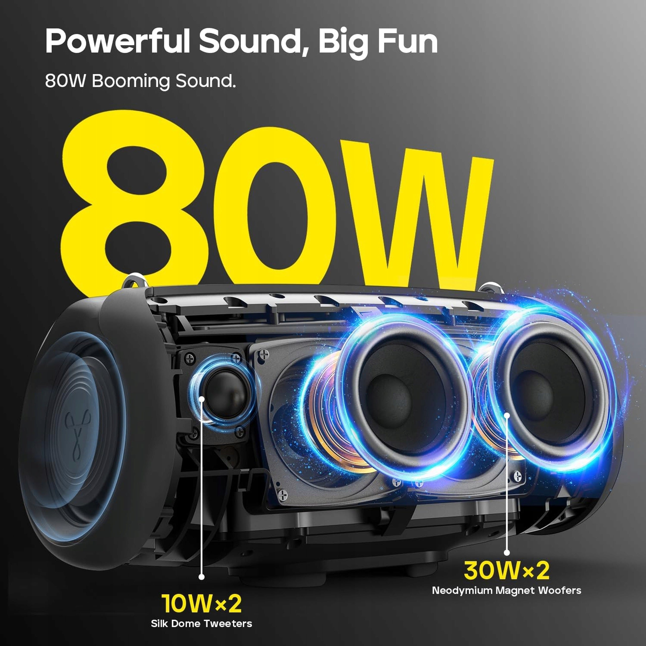 BLUETOOTH SPEAKER TRIBIT STORM BOX LAVA 80W IP67 TWS PREMIUM 24H XBASS Model other