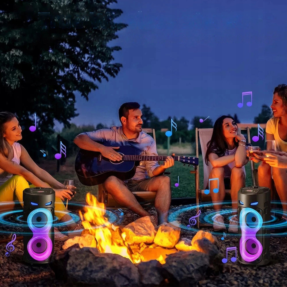 BLUETOOTH SPEAKER TWS PAIR STEREO KARAOKE MICROPHONE LED RGB USB TF PORTABLE Manufacturer code Bluetooth SD Budowlane Karaoke TWS BT