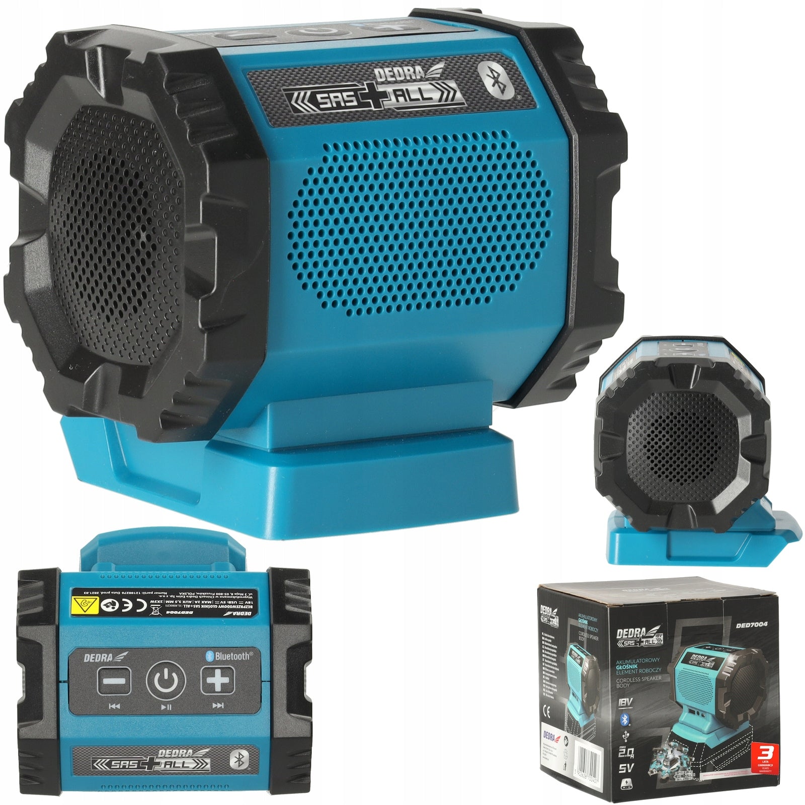 BLUETOOTH SPEAKER USB 18V SASALL DED7004 DEDRA Brand Dedra