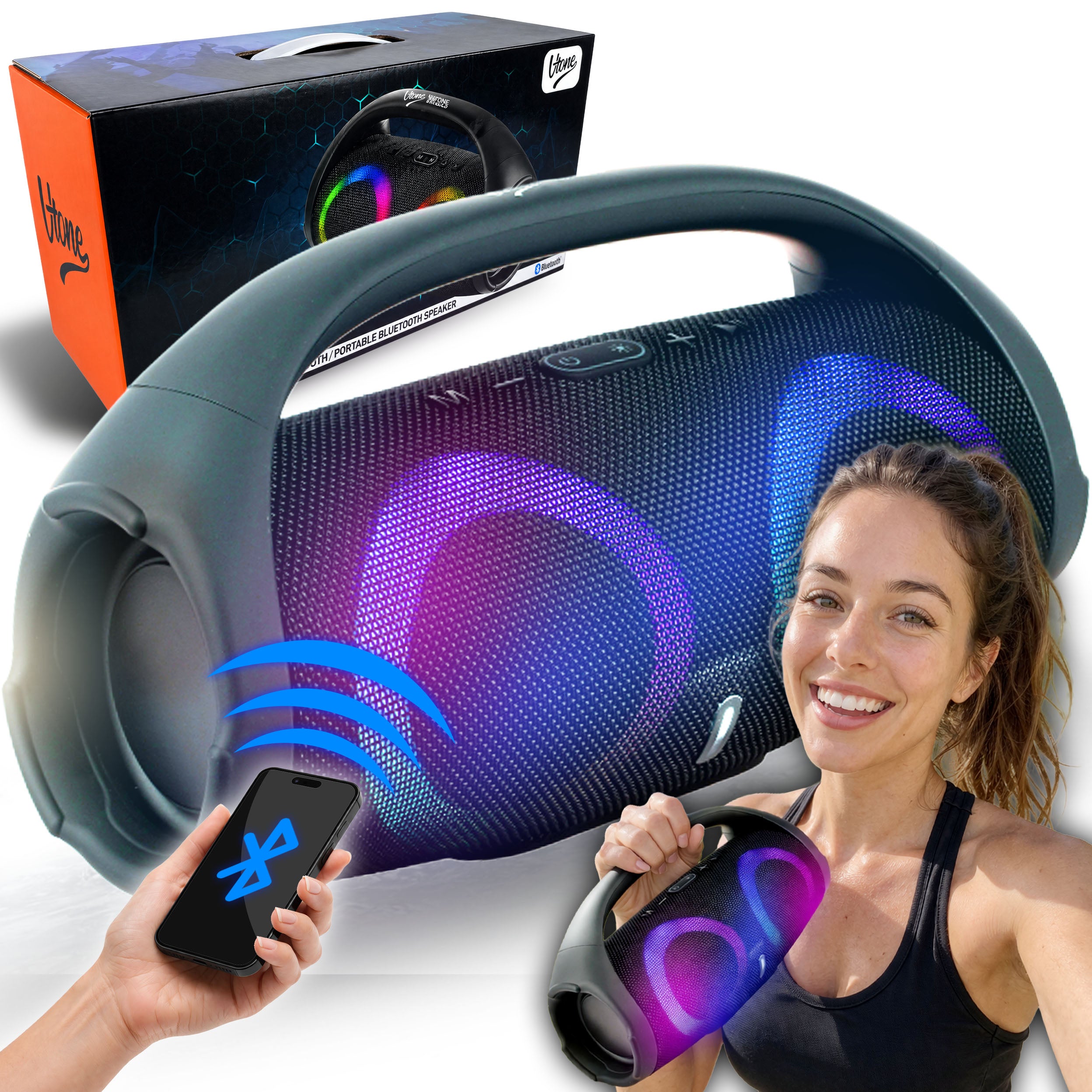 BLUETOOTH SPEAKER USB SD AUX PORTABLE WIRELESS RADIO FM TOWER BOOMBOX Packaging status original