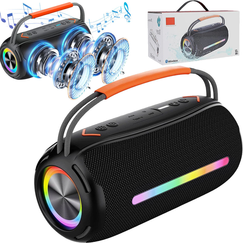 BLUETOOTH SPEAKER USB TF AUX TYPE-C PORTABLE WIRELESS BOOMBOX TOWER