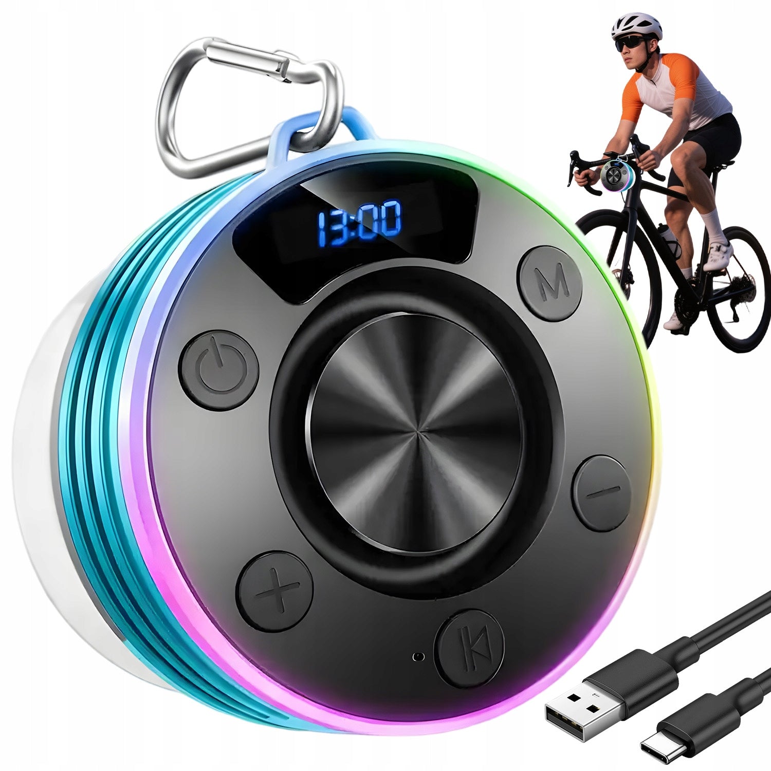BLUETOOTH SPEAKER WATERPROOF IPX7 BUTTONS CONTROL EASY OPERATION