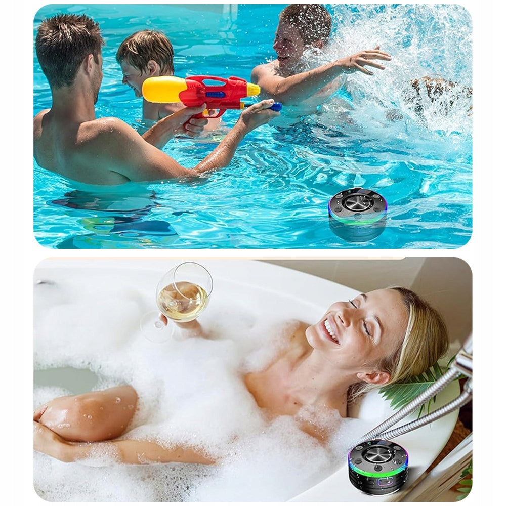 BLUETOOTH SPEAKER WATERPROOF IPX7 SUCTION CUP HOOK FOR POOL BATHROOM Packaging status original