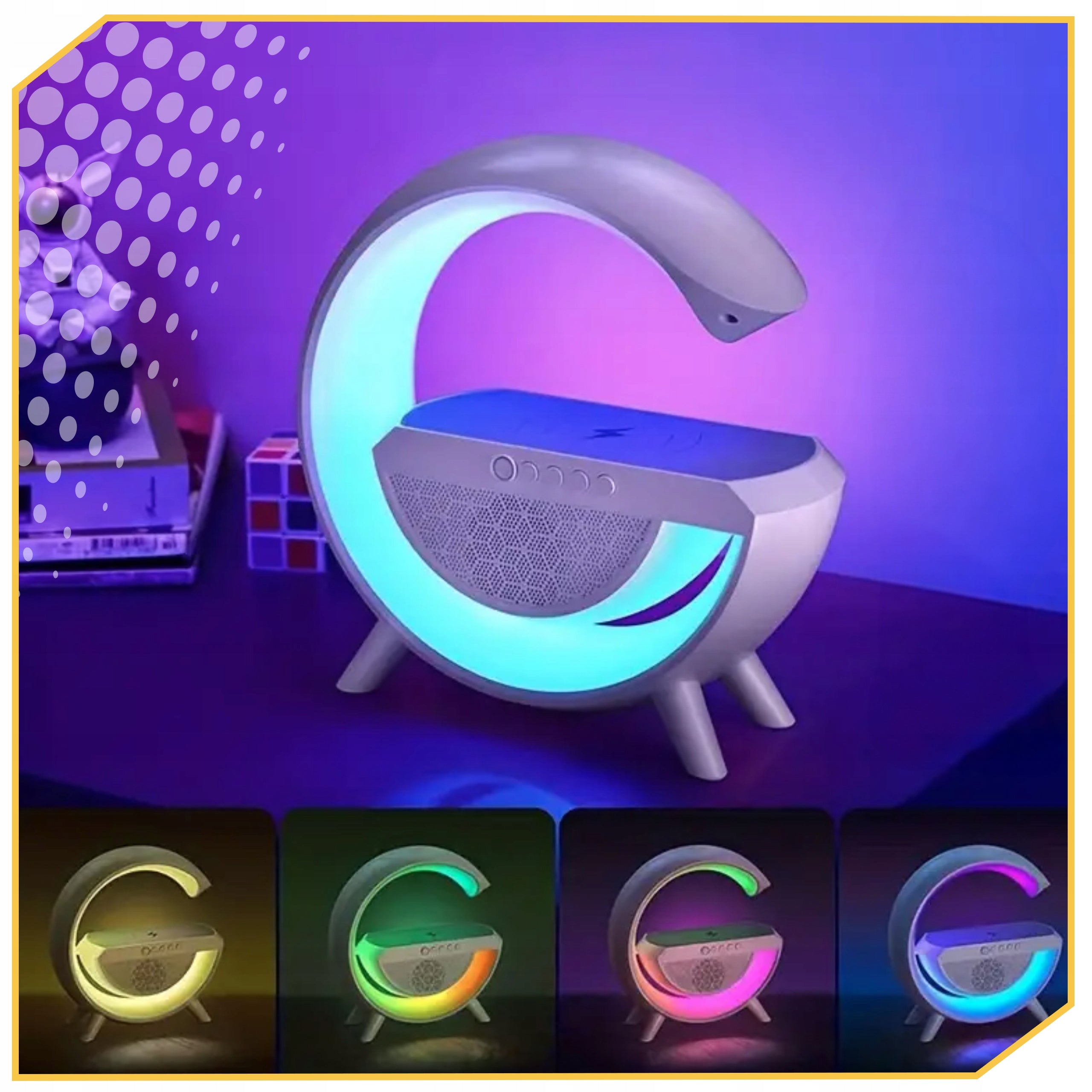 BLUETOOTH SPEAKER WIRELESS INDUCTION CHARGER BACKLIGHT RGB PRO Packaging status original