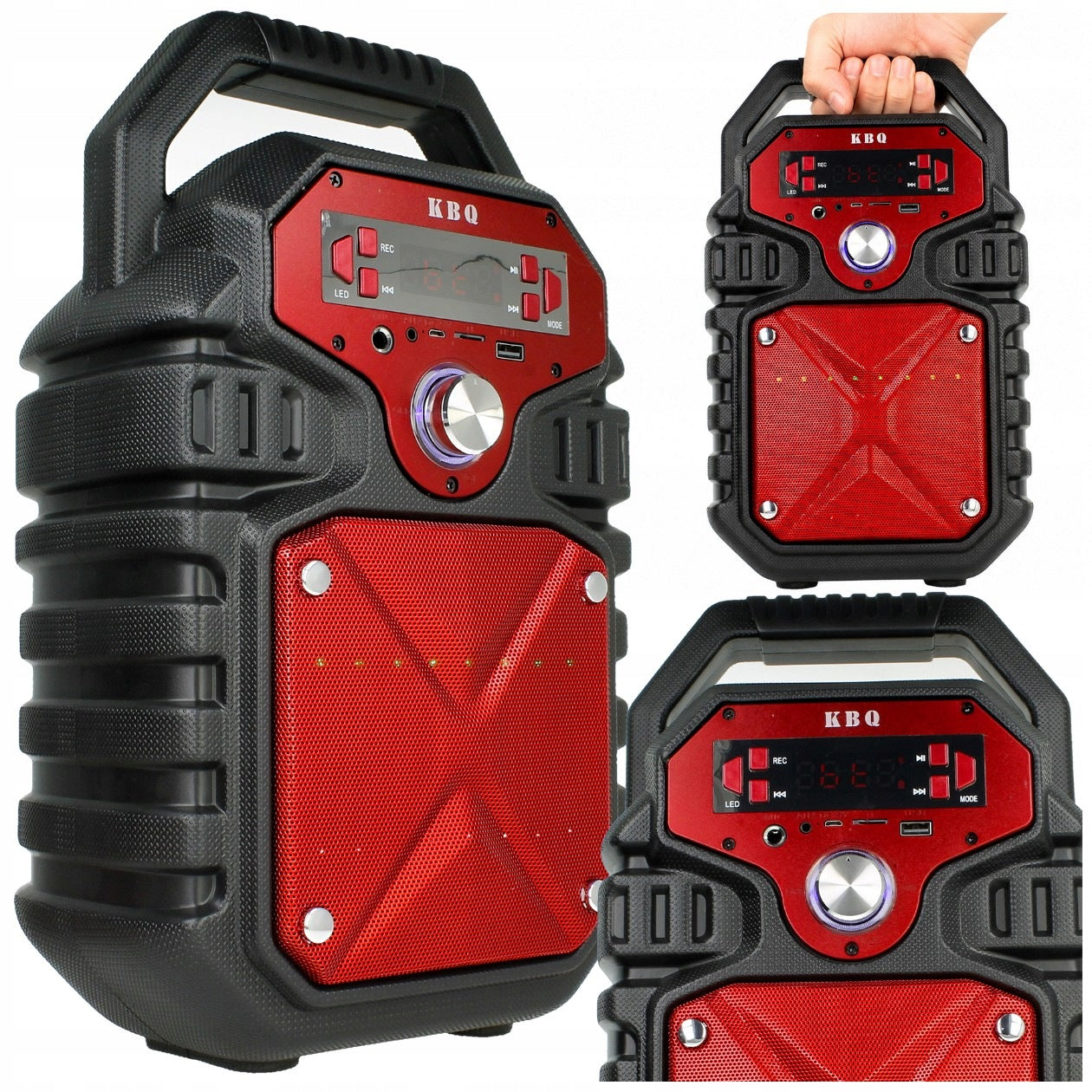 BLUETOOTH SPEAKER WIRELESS PORTABLE 20W AUX LED KARAOKE RADIO 2200mAh Packaging status original