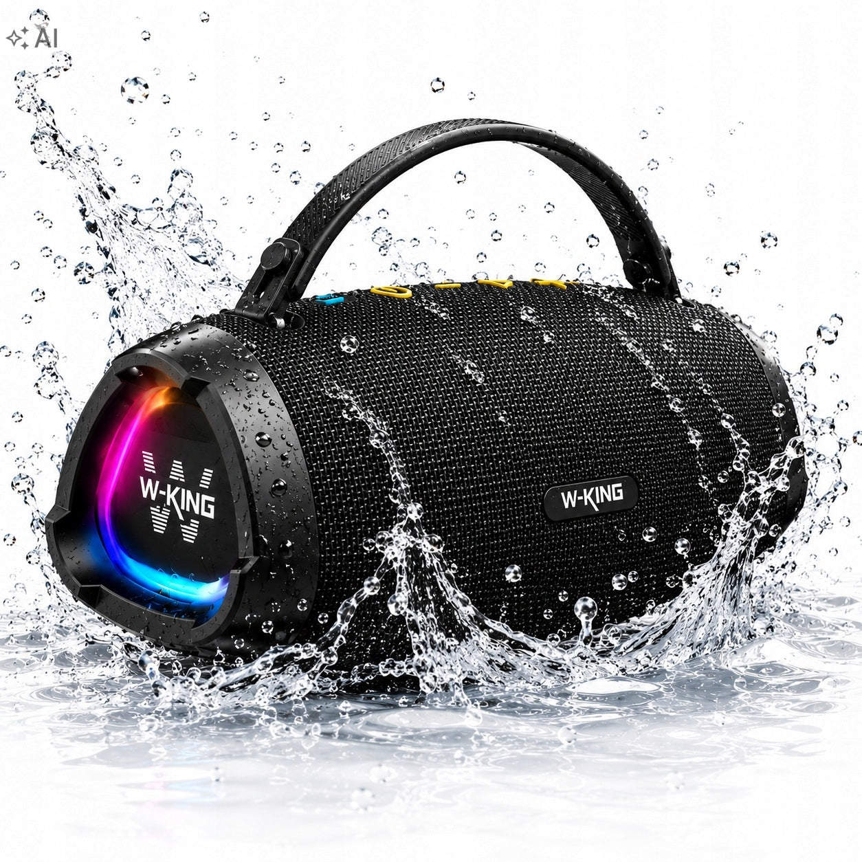 BLUETOOTH SPEAKER WIRELESS W-KING X10S 50W RMS POWERFUL BASS APP IPX7