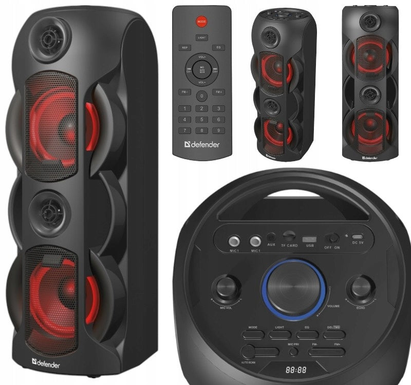 BLUETOOTH SPEAKER WITH RADIO PORTABLE REMOTE CONTROL 70W LOUD BACKLIGHT LED TWS