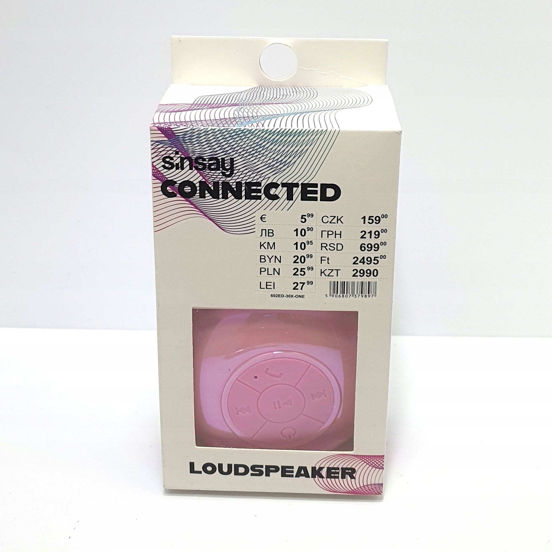 BLUETOOTH SPEAKER WITH SUCTION CUP PINK EAN (GTIN) 5906807379897