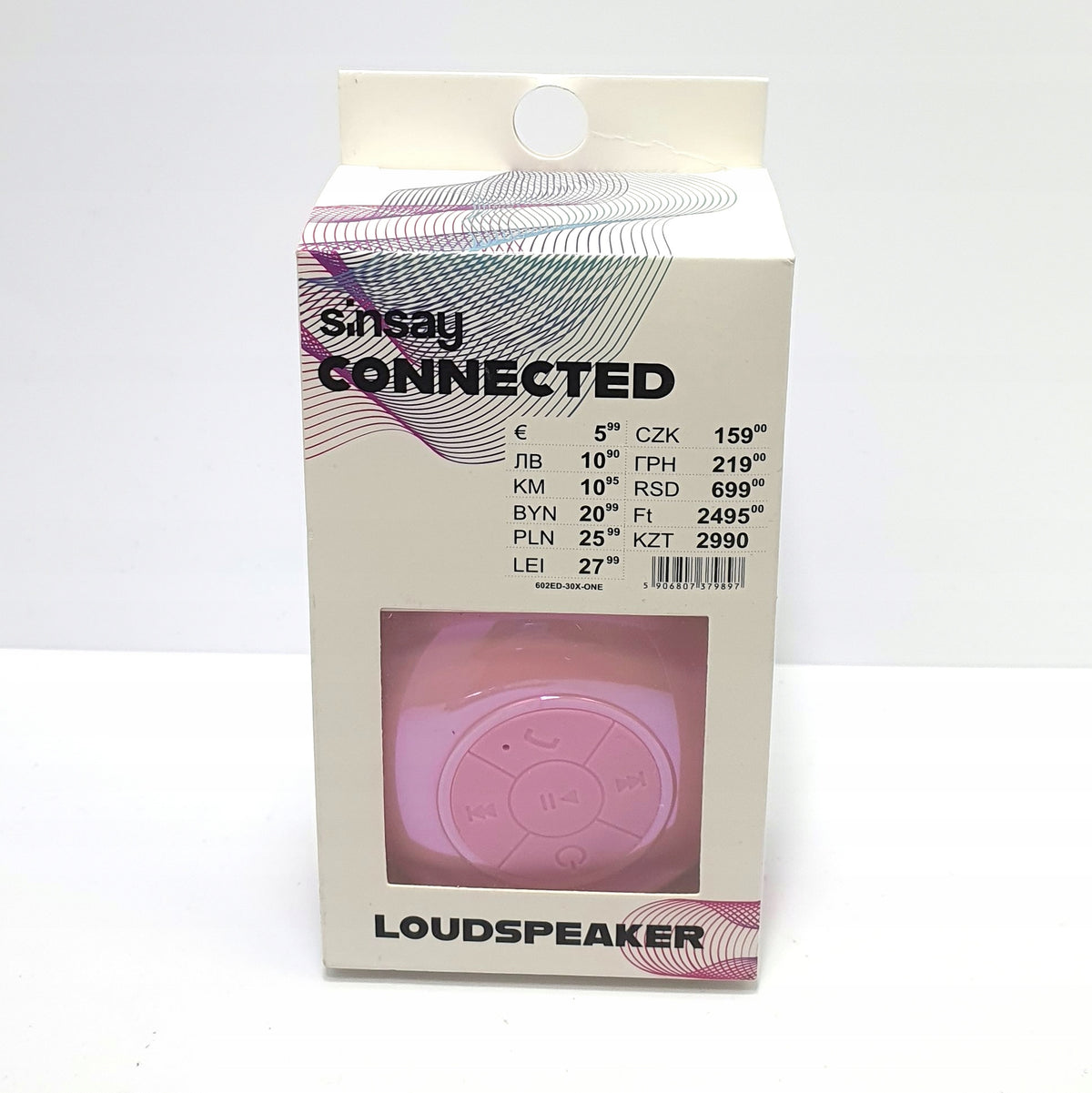 BLUETOOTH SPEAKER WITH SUCTION CUP PINK EAN (GTIN) 5906807379897
