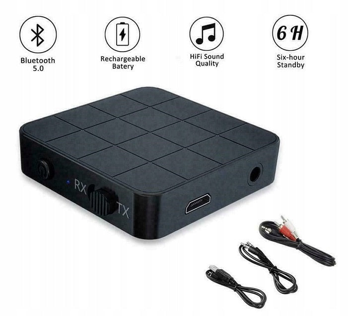 BLUETOOTH TRANSMITTER RECEIVER 5.0 2in1 AUX USB JACK