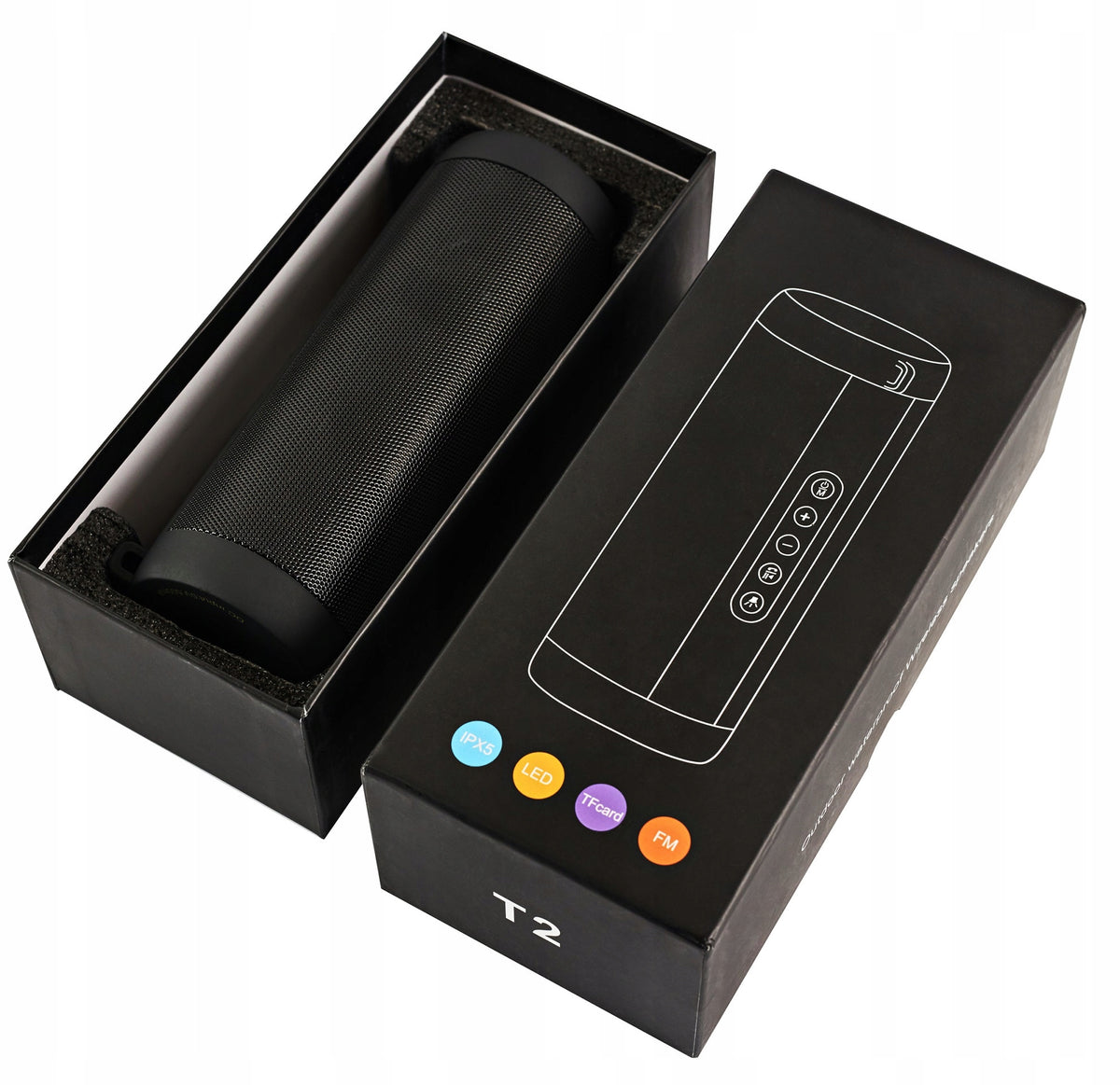 BLUETOOTH USB Speaker with Flashlight FM Radio IPX5 Batteries included no