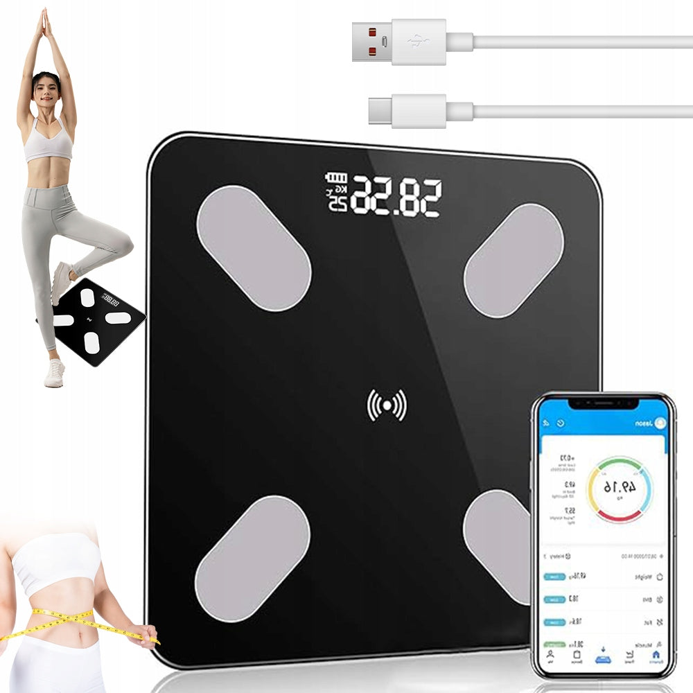 BLUETOOTH WEIGHT HIGH PRECISION ANTI-SLIP MEASUREMENT BMI FAT