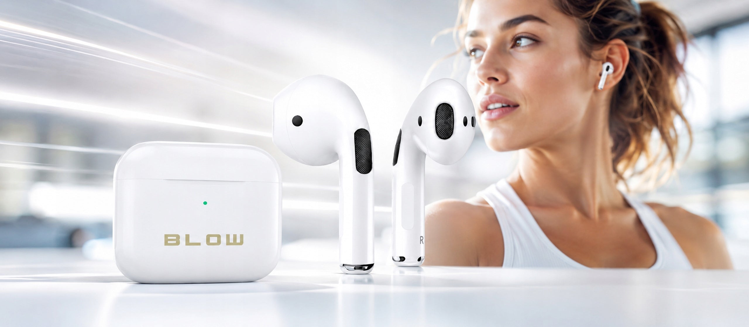 BLUETOOTH WIRELESS EARBUDS WITH GAMING MICROPHONE POWERBANK Manufacturer code 32-826#