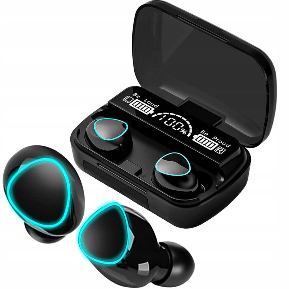 BLUETOOTH WIRELESS HEADPHONES + POWERBANK EAR MICROPHONE Model 651472582
