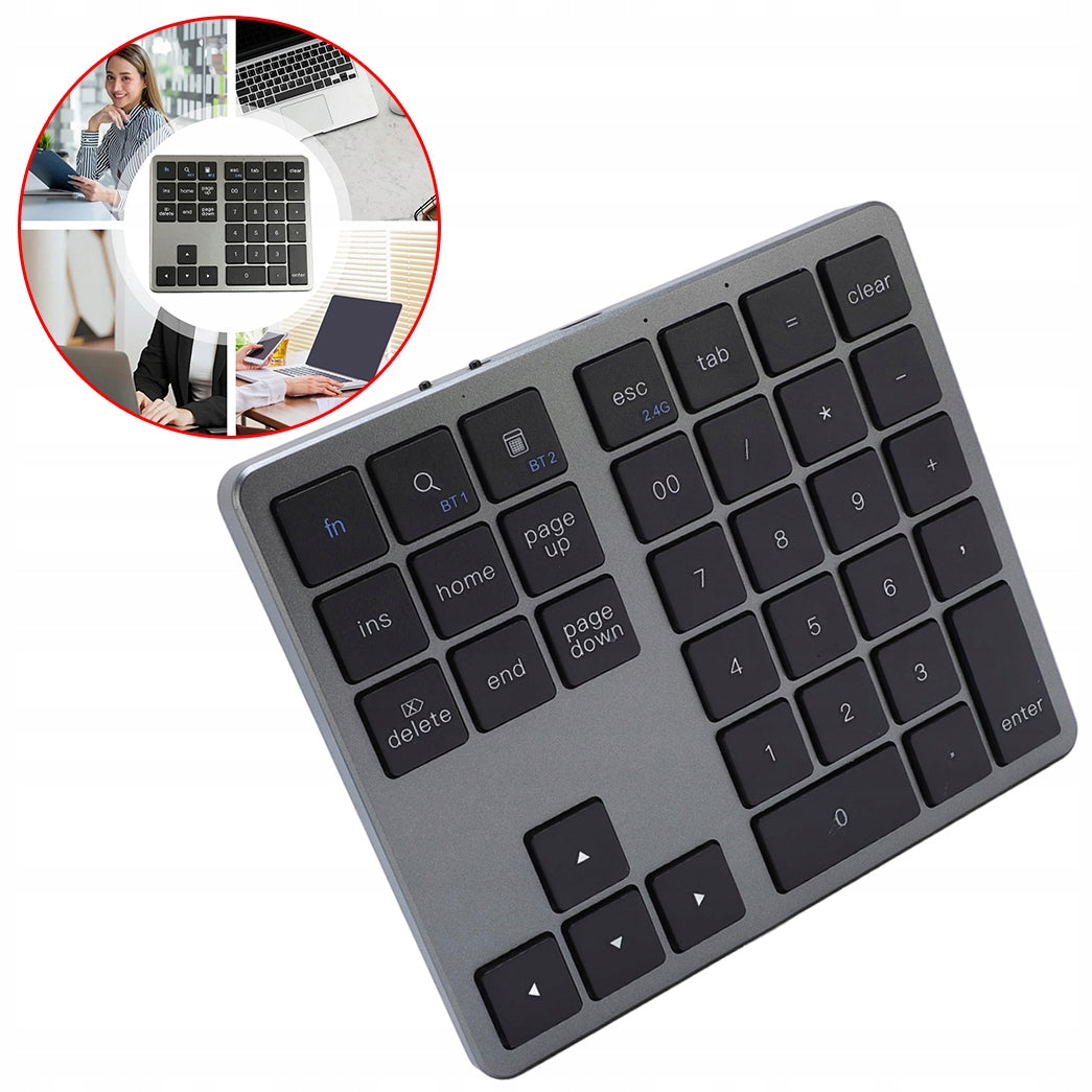 BLUETOOTH WIRELESS NUMERIC KEYBOARD WITH MUTE KEY GREY Manufacturer no brand