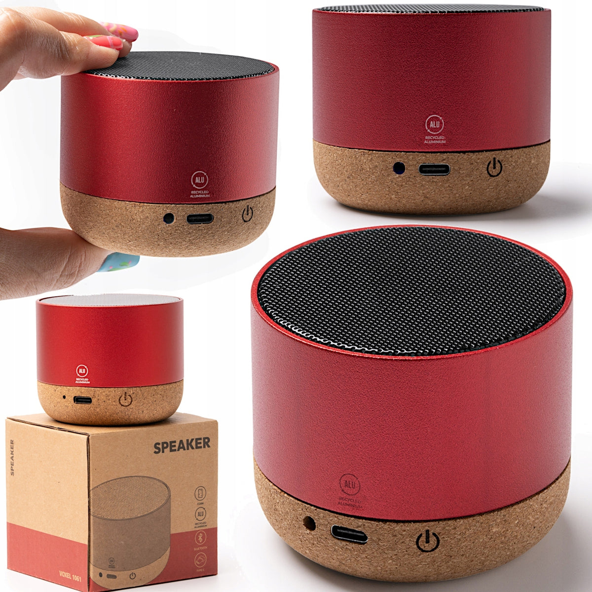 BLUETOOTH WIRELESS SPEAKER 3W LIGHT PLEASANT CLEAR SOUND RED