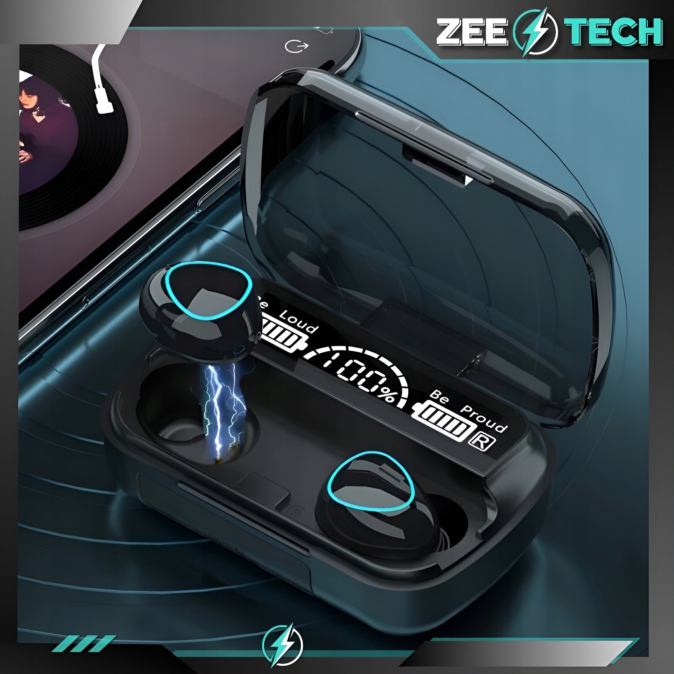 BLUETOOTH WIRELESS SPORTS GAMING EARBUDS WITH POWER BANK Manufacturer code Słuchawki Bezprzewodowe BT MIKROFON M10