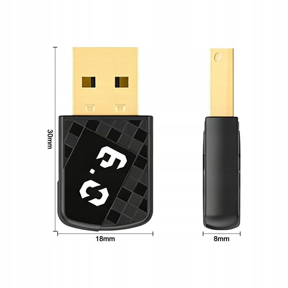 BLUETOOTH6.0 USB ADAPTER TO TRANSMITTER RECEIVER FOR COMPUTER PC RANGE 20M Packaging status original
