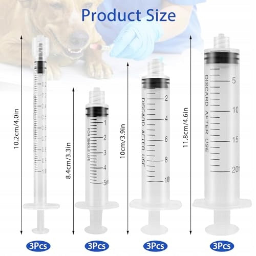 BLUNT NEEDLE SYRINGES 12 PIECES 1 ML 5 ML 10 ML 20 ML steel Kind insulin syringes