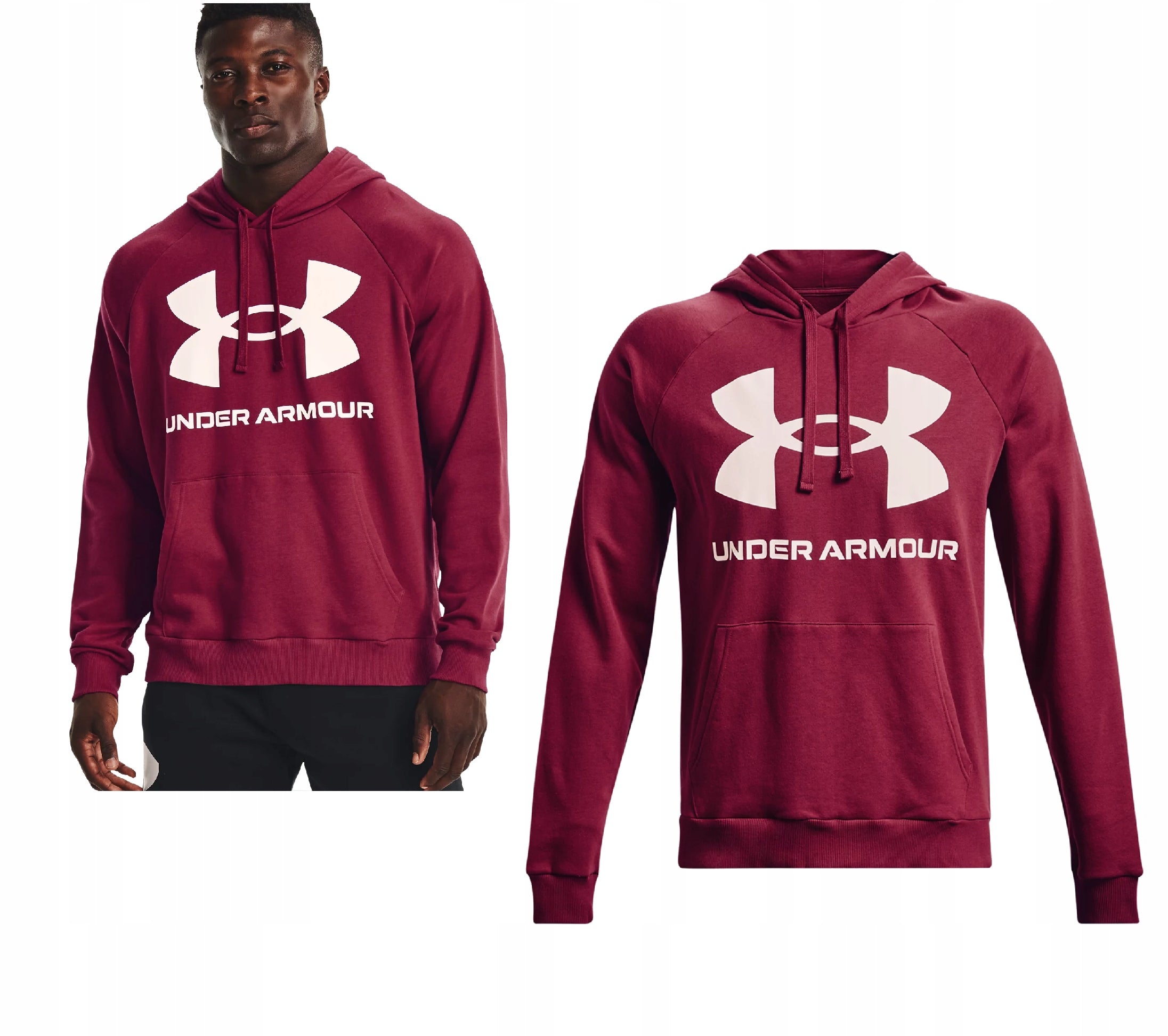 Pullover für Herren Under Armour Rival Fleece Big Logo HD, rot 