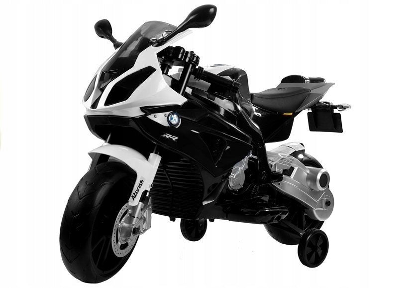 BMW BATTERY MOTOR S1000RR BLACK WITH SIDE WHEELS FOR CHILDREN Brand Lean cars